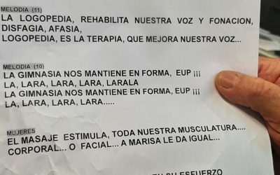 El coro de ASPARBI ensaya una nueva canción de creación propia para su repertorio